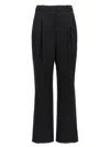 Loulou Studio Solo Light Flannel Twill Wide-leg Trousers In Black
