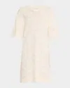 Loulou Studio Soren Knit T-shirt Dress In Ivory
