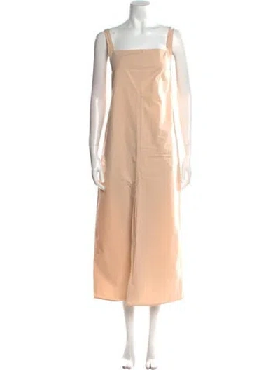 Pre-owned Loulou Studio Square Neckline Long Dress In Purple