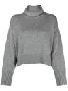 Loulou Studio Roll Neck Sweater In Gray