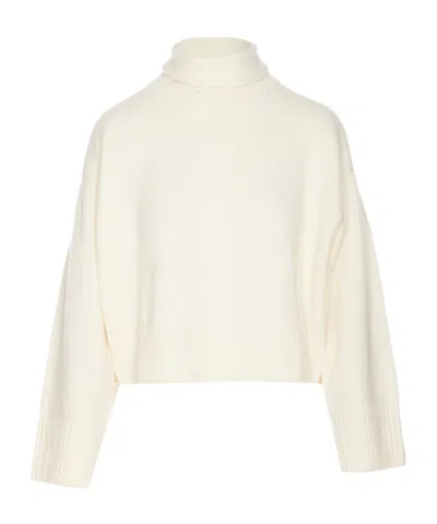 Loulou Studio Stintino Turtleneck Dropped-shoulder Jumper In White