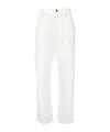Loulou Studio Wular Straight-leg Ankle Denim Pants In White