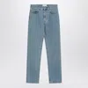 Loulou Studio Straight Jeans Wular In Blue