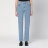 Loulou Studio Wular Straight Leg Jeans In Light Blue