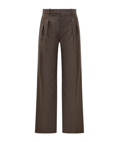 Loulou Studio Straight-leg Casual Pants In Brown