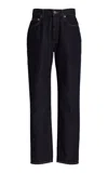 Loulou Studio Organic Cotton Tapered Jeans In Blue