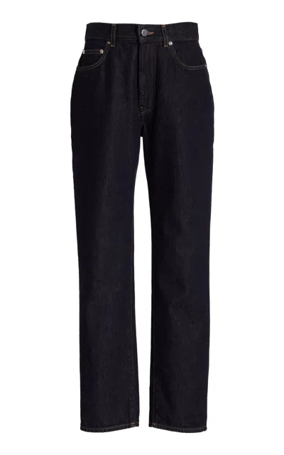 Loulou Studio Organic Cotton Tapered Jeans In Blue