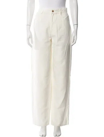 Pre-owned Loulou Studio Straight Leg Pants In Neutral