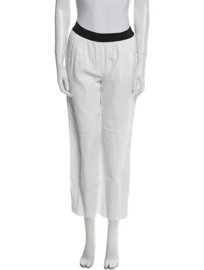 Pre-owned Loulou Studio Straight Leg Pants In White