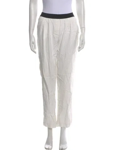 Pre-owned Loulou Studio Straight Leg Pants In White