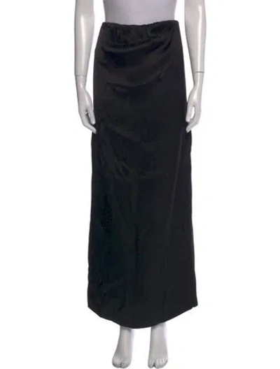 Pre-owned Loulou Studio Strapless Knee-length Dress In Black