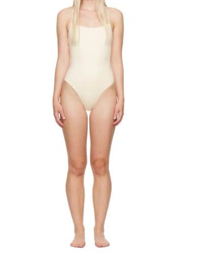 Loulou Studio Strapless One-piece Swimming Suit In Neutral