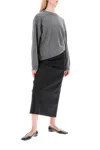 Loulou Studio Women's Stretch Wool Skirt In Samos Style In Grey