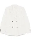 Loulou Studio Striped Blazer In White