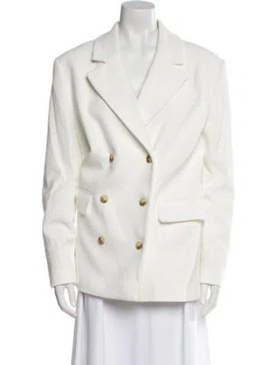 Pre-owned Loulou Studio Striped Blazer In White