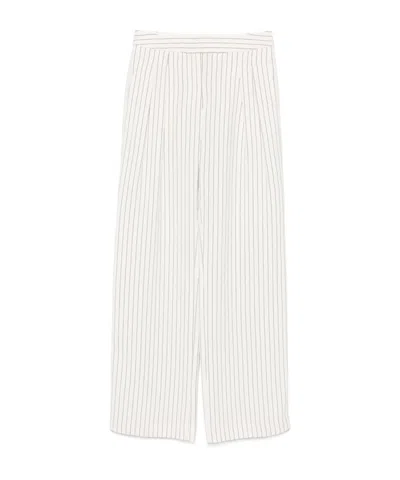 Loulou Studio Ecru Ayla Tailored Trousers In White