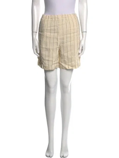 Pre-owned Loulou Studio Striped Mini Shorts In Neutral
