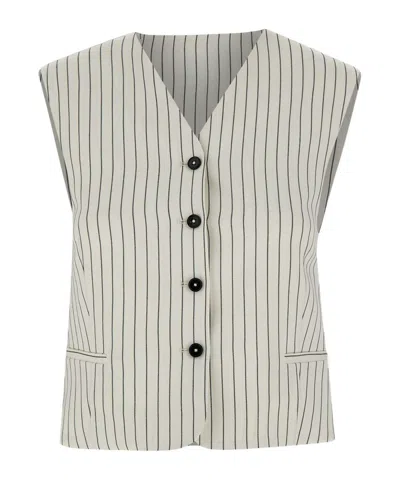 Loulou Studio Striped Waistcoat