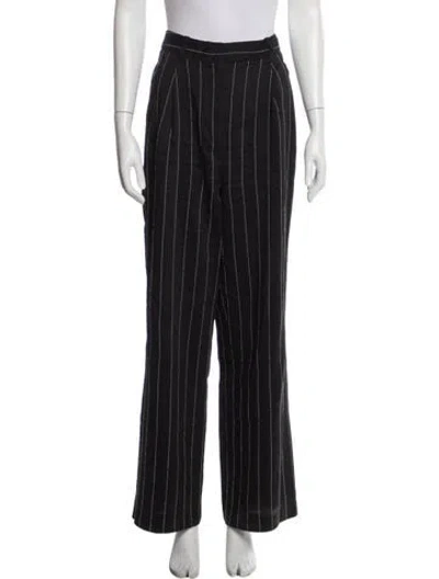 Pre-owned Loulou Studio Striped Wide Leg Pants In Gray