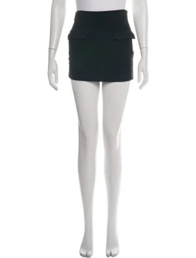 Pre-owned Loulou Studio Suede Mini Skirt In Black