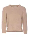 Loulou Studio Beige Melange Mora Sweater In Brown