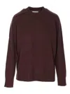Loulou Studio Crewneck Knitwear Long Sleeves In Burgundy