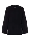 Loulou Studio Loulou Black Wool Blend Oversize Safi Sweater In Black