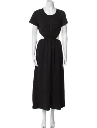 Pre-owned Loulou Studio Supima Cotton Long Dress In Black