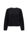 Loulou Studio Black Wool Blend Bruzzi Sweater In Black