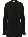 Loulou Studio Crew-neck Wool-blend Jumper In Black