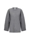Loulou Studio Gray Safi Sweater In Grey Melange