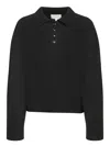 Loulou Studio Homere Cashmere Polo Sweater In Black