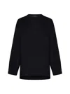 Loulou Studio Long-sleeved Sweater In Black