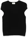 Loulou Studio Black Sleeveless Boxy Top In Black