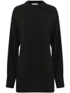 Loulou Studio Crew-neck Wool-blend Jumper In Black