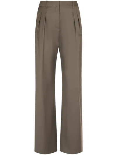 Loulou Studio Tailored High-waisted Wide-leg Trousers In Neutral