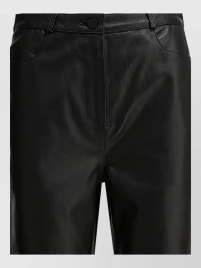 Loulou Studio Tailored Trousers Belt Loops Side And Back Pockets In Black