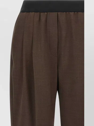 Loulou Studio Tailored Trousers With Pleated Front Design In Brown