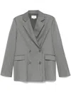 Loulou Studio Tailored Twill Blazer In Grey