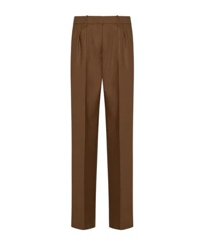 Loulou Studio Tailored Wool Trousers In Brown