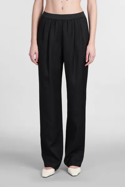 LOULOU STUDIO TAKAROA PANTS IN BLACK VISCOSE