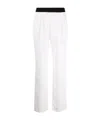 Loulou Studio Takaroa Pleated Slub Twill Straight-leg Pants In White
