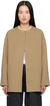 Loulou Studio Taupe Gio Coat In Mink Taupe