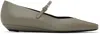 Loulou Studio Taupe Micheline Ballerina Flats In Taupe