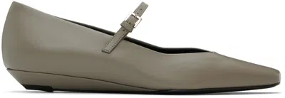 Loulou Studio Taupe Micheline Ballerina Flats