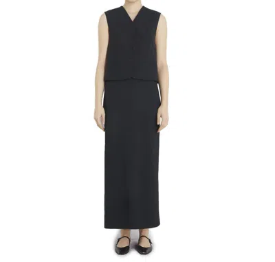 Loulou Studio Teora Sleeveless Vest In Anthracite In Black