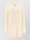 Loulou Studio Textured Fabric Long Sleeves Round Neckline Dress