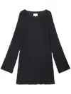 Loulou Studio Textured Knit Dress With Relaxed Fit In Black
