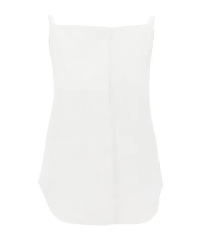 Loulou Studio Thin Shoulder Strap In White