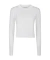 Loulou Studio Tinos Cropped Sweater In White